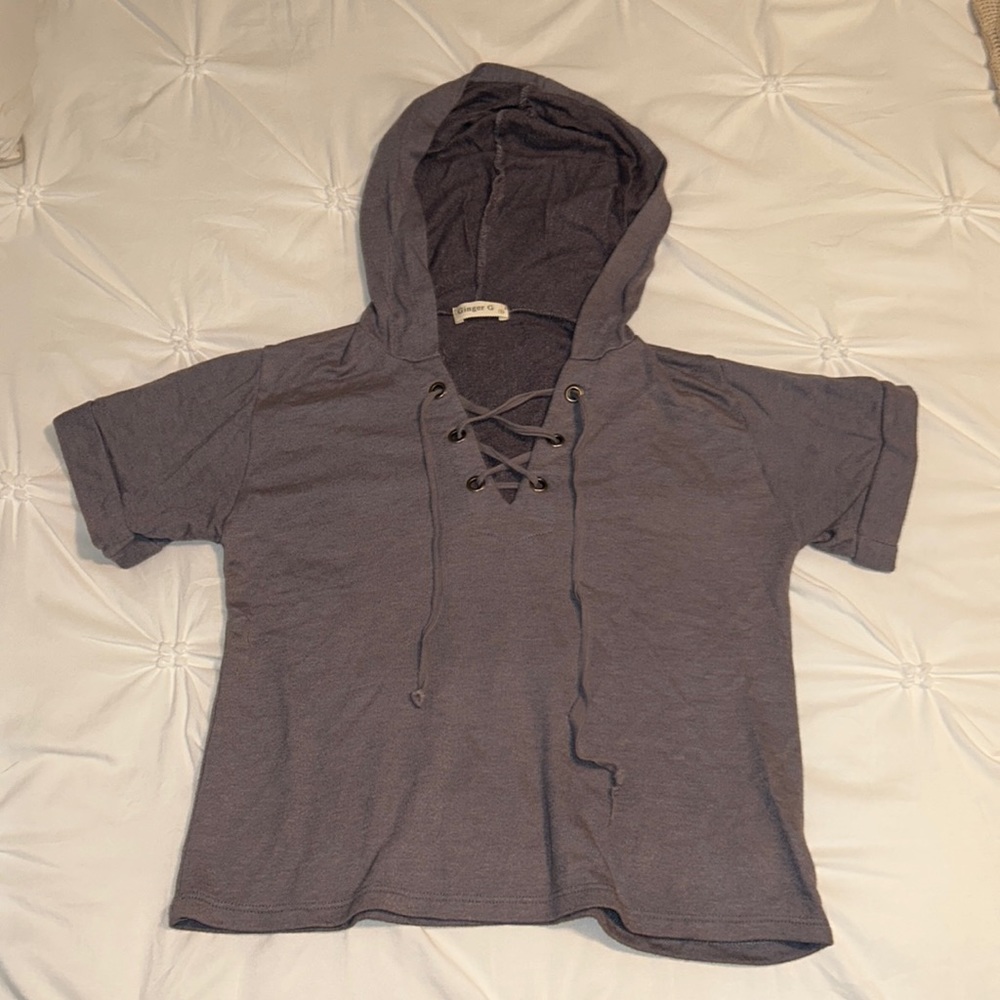 Cropped Hoodie Towel Tshirt